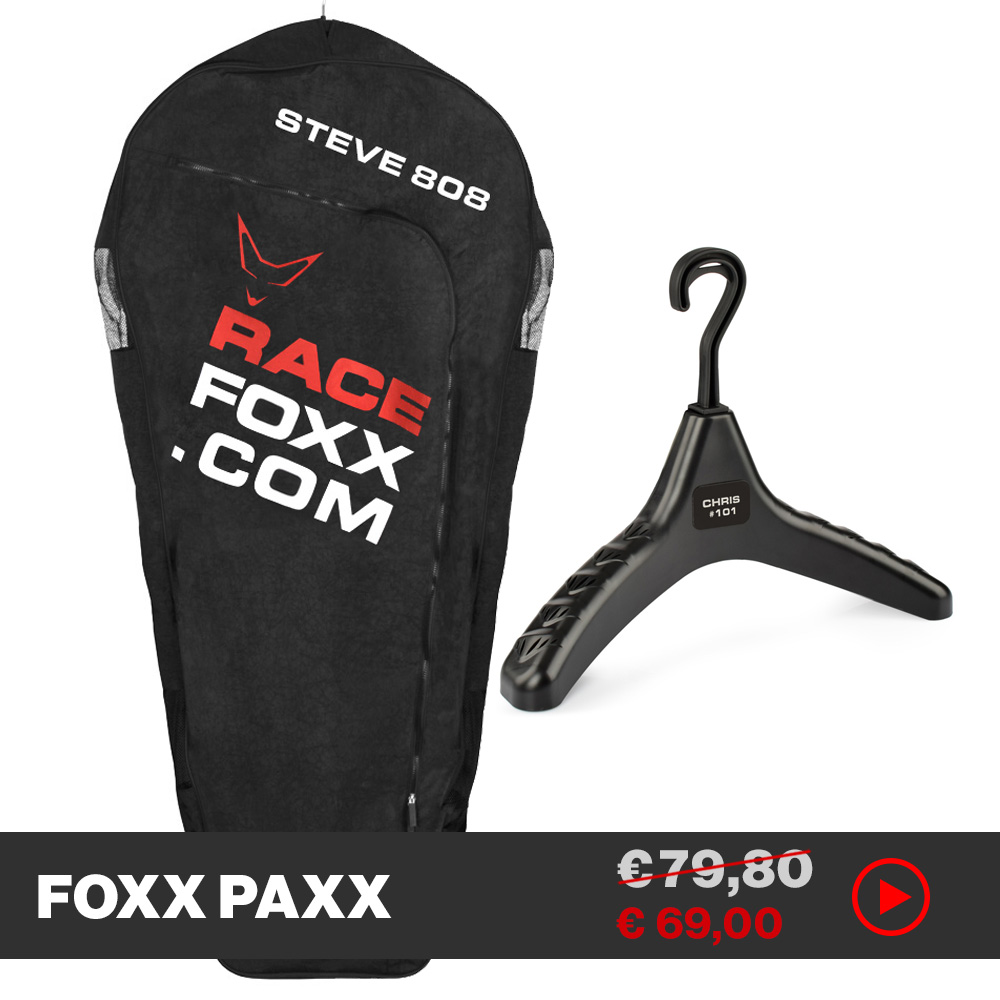 RACEFOXX Lederkombitasche mit Aufdruck & Bügel mit Gravur