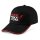 RACEFOXX.COM Beechfield Basecap, schwarz, mit rotem Streifen