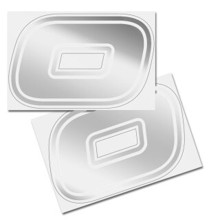 Race Number Sticker, set of 2, font  Brünn, # 0, silver