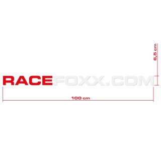RACEFOXX.COM Aufkleber, 2er Set, rot/weiß
