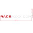 RACEFOXX.COM Aufkleber, 2er Set, rot/weiß, 500 mm