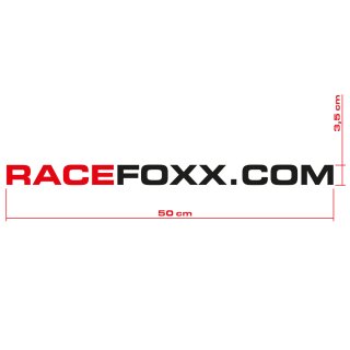 RACEFOXX.COM Aufkleber, 2er Set, rot/schwarz