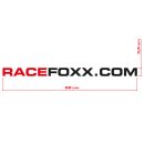 RACEFOXX.COM Decal Sheet, set of 2, red/black