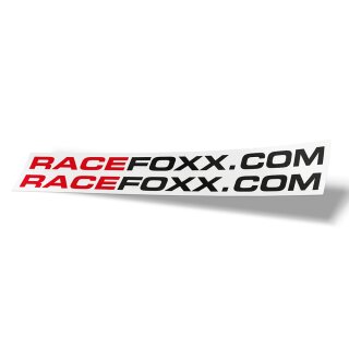 RACEFOXX.COM Decal Sheet, set of 2, red/black, 500 mm