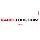 RACEFOXX.COM Aufkleber, 2er Set, rot/schwarz, 1500 mm