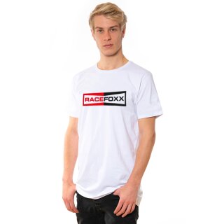 RACEFOXX U-Neck T-Shirt MEN, weiß, Größe L