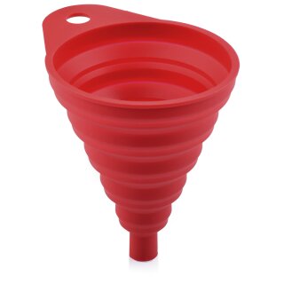 Silicon Funnel, foldable, red