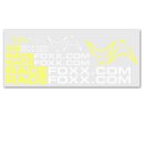 RACEFOXX Decal Sheet, neon yellow/white