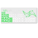 RACEFOXX Aufkleberbogen, neongrün/weiß