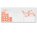 RACEFOXX Decal Sheet, neon orange / white