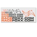RACEFOXX Aufkleberbogen, neonorange/schwarz