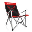 Outdoor Stuhl, schwarz/rot, mit Aufdruck