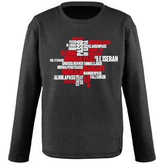Alpenfuxx Sweatshirt, grau, Druck rot/weiß, unisex