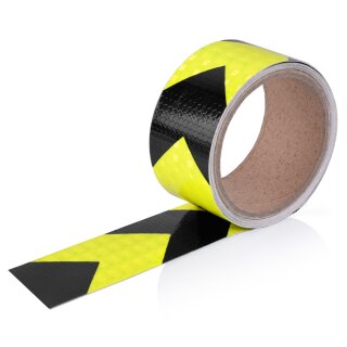 Reflecitve Safety Self-adhesive Tape, yellow/black, 5 m roll