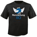 Rennleitung 110 U-Neck T-Shirt MEN, schwarz, großes Logo