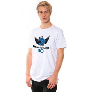 Rennleitung 110 U-Neck T-Shirt MEN, weiß, großes Logo
