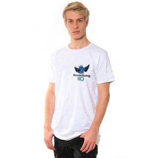 Rennleitung 110 U-Neck T-Shirt MEN, white, small logo
