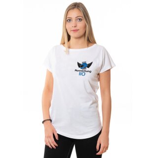 Rennleitung 110 U-Neck T-Shirt LADIES, white, small logo