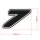 Race Number Sticker, set of 2, font Assen, # 7 black