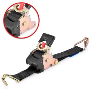 Automatic Roll-Up Tie-Down Belts, mounting possible, 250 cm, 2 pcs