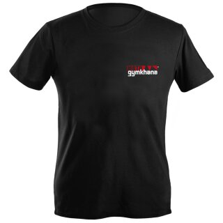 MOTO gymkhana U-Neck T-Shirt MEN, schwarz, kleines Logo, Größe M