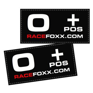 RACEFOXX Blutgruppen-Aufnäher 0+