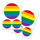Aufkleber Set für Vespa, Regenbogen Flagge