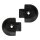 End Caps for Airline Rails, Round Shape, Set of 2