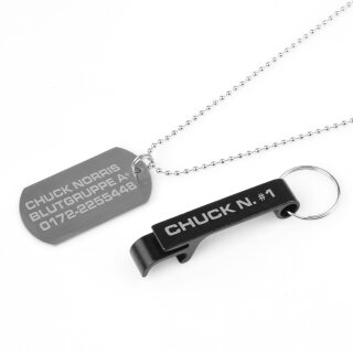 Dog Tag + Free Bottle Opener all with your engraving!