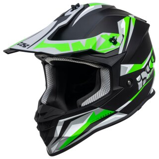 Motocrosshelm iXS362 2.0 matt schwarz-neon grün