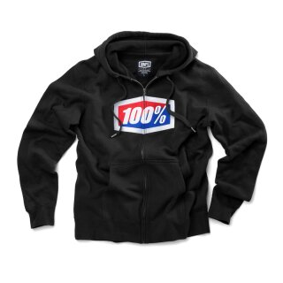 100percent Zip-Hoodie Official black