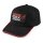 RACEFOXX.COM Beechfield Baseball Cap and Patch, Black, with Red Stripe
