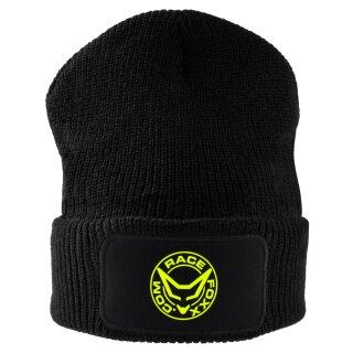 RACEFOXX Knitted Cao, Black / Neonyellow
