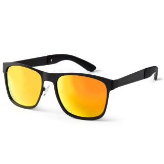 RACEFOXX Sonnenbrille, UV 400, Gelb verspiegelt Metall Bügel