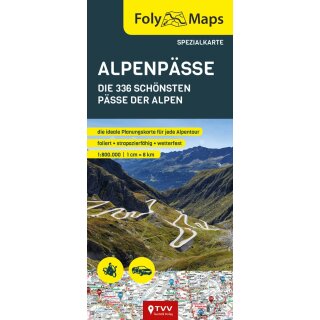 FolyMap Alpenpässe  - Spezialkarte 1:800 000