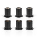 Rubber Coated Nut for Windshield M6, set of 6