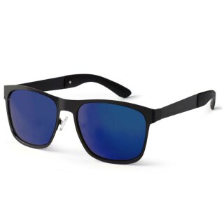 RACEFOXX Sonnenbrille, UV 400 Blau verspiegelt Metall Bügel