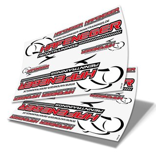 Hafeneger sticker - 2 sheets in white