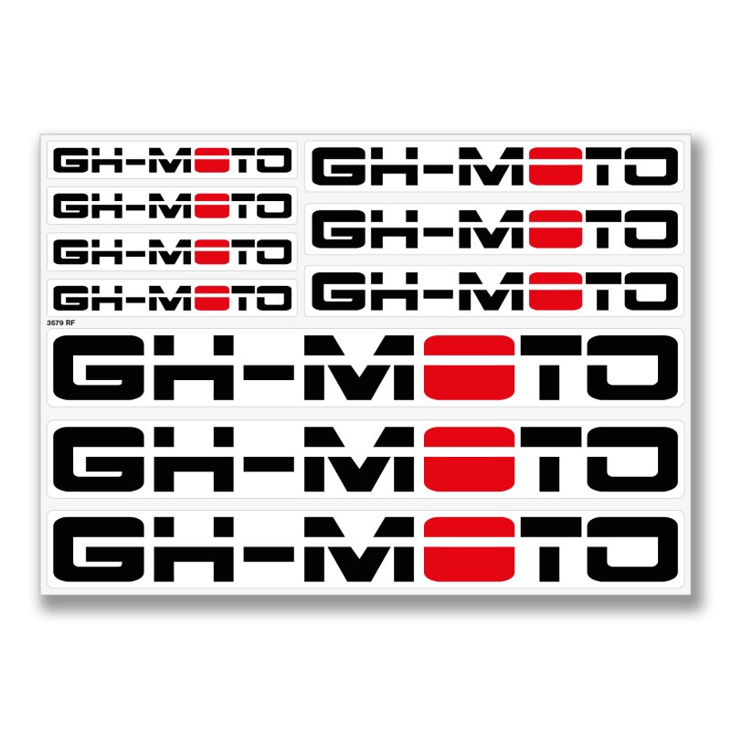 GH Moto Schriftzug Aufkleber - 2 Bogen, € 9,90