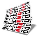 GH Moto lettering sticker - 2 sheets