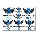 Rennleitung 110 lettering sticker - 2 sheets