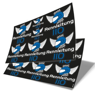 Rennleitung 110 lettering sticker - 2 sheets