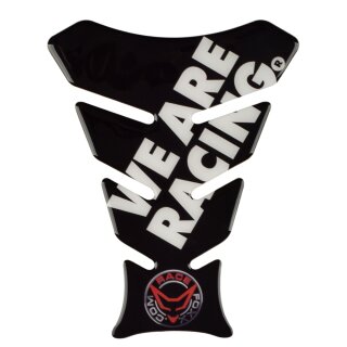 Tankpad Logo rund "WE ARE RACING", schwarz