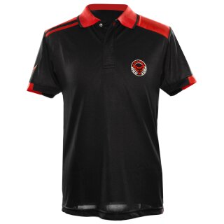 RACEFOXX Polo Shirt schwarz/rot