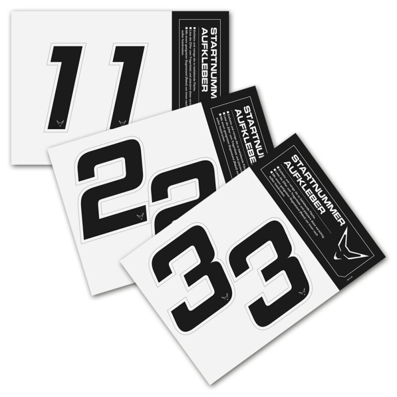 Race Number Sticker, set of 2, black, € 5,90
