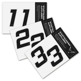 Race Number Sticker, set of 2, black