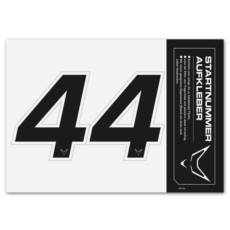 Race Number Sticker Set Of 2 Black 4 € 590