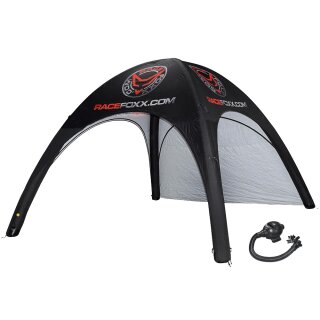 Racefoxx inflatable tent, 4x4 with 4 walls, electric pump and carrying bag, optionally with your own logo!