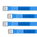Tie-Down Belts, 400 mm long, set of 4, blue