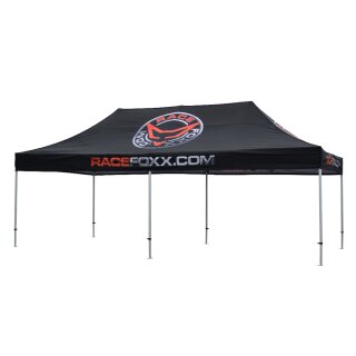 RACEFOXX Foldable Pavilion / Tent, 50 mm pillars, 8 x 4 m Transport Bag included